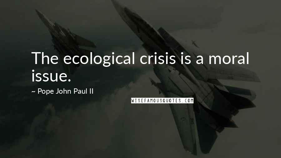 Pope John Paul II Quotes: The ecological crisis is a moral issue.
