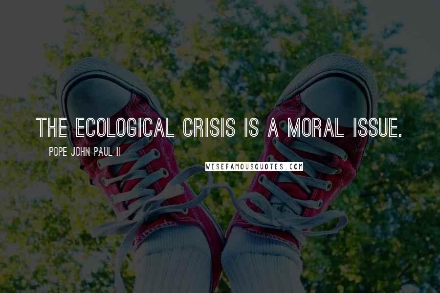 Pope John Paul II Quotes: The ecological crisis is a moral issue.