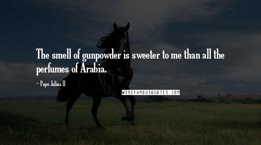 Pope Julius II Quotes: The smell of gunpowder is sweeter to me than all the perfumes of Arabia.