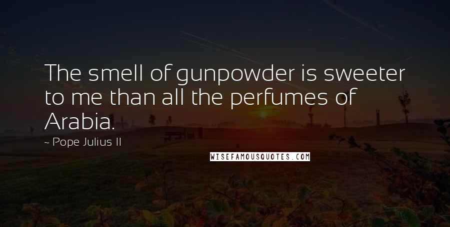 Pope Julius II Quotes: The smell of gunpowder is sweeter to me than all the perfumes of Arabia.