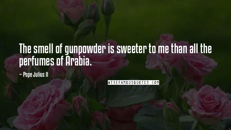 Pope Julius II Quotes: The smell of gunpowder is sweeter to me than all the perfumes of Arabia.