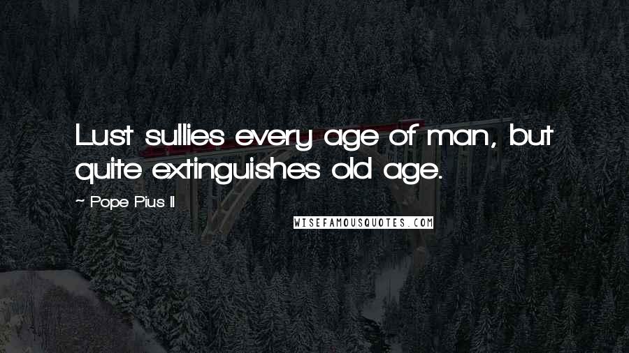 Pope Pius II Quotes: Lust sullies every age of man, but quite extinguishes old age.