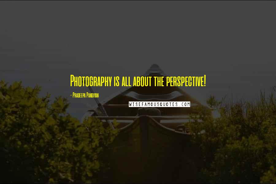 Pradeepa Pandiyan Quotes: Photography is all about the perspective!