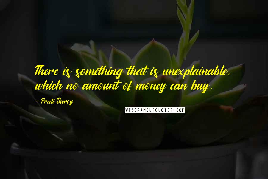 Preeti Shenoy Quotes: There is something that is unexplainable, which no amount of money can buy.