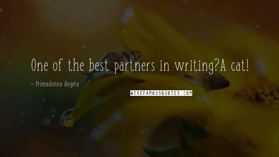Primadonna Angela Quotes: One of the best partners in writing?A cat!