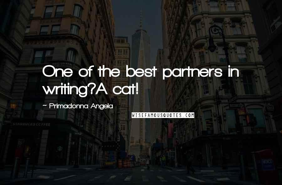 Primadonna Angela Quotes: One of the best partners in writing?A cat!