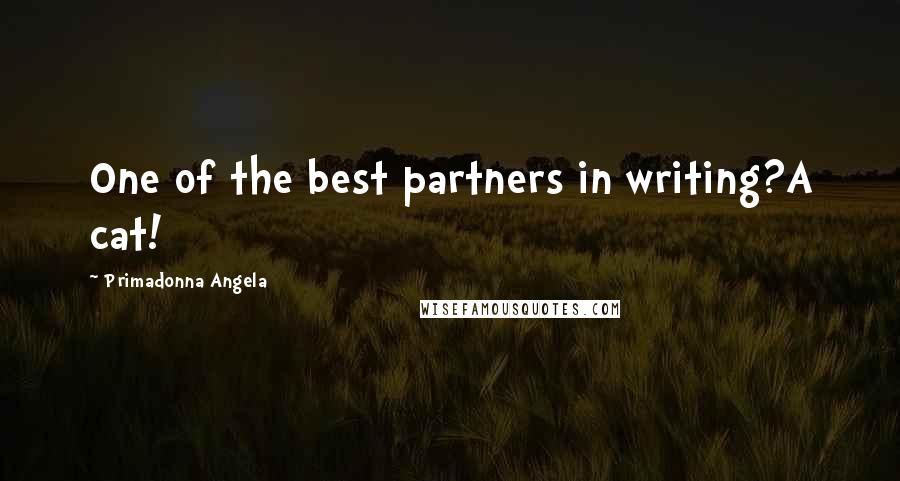 Primadonna Angela Quotes: One of the best partners in writing?A cat!