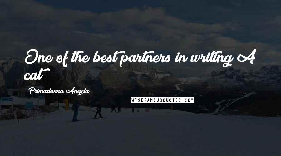 Primadonna Angela Quotes: One of the best partners in writing?A cat!