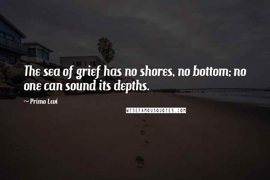 Primo Levi Quotes: The sea of grief has no shores, no bottom; no one can sound its depths.
