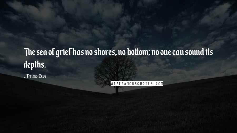 Primo Levi Quotes: The sea of grief has no shores, no bottom; no one can sound its depths.