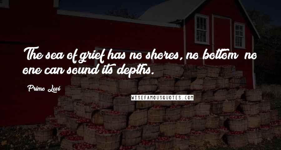 Primo Levi Quotes: The sea of grief has no shores, no bottom; no one can sound its depths.