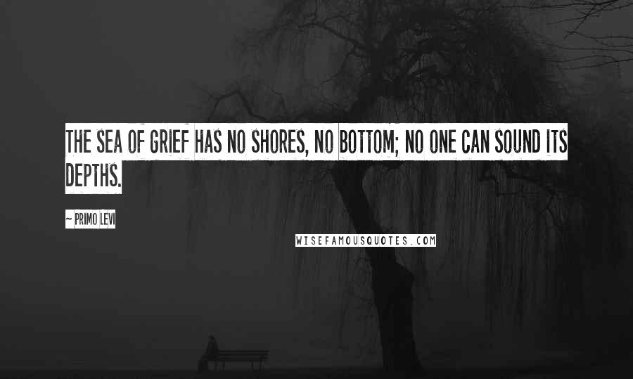 Primo Levi Quotes: The sea of grief has no shores, no bottom; no one can sound its depths.