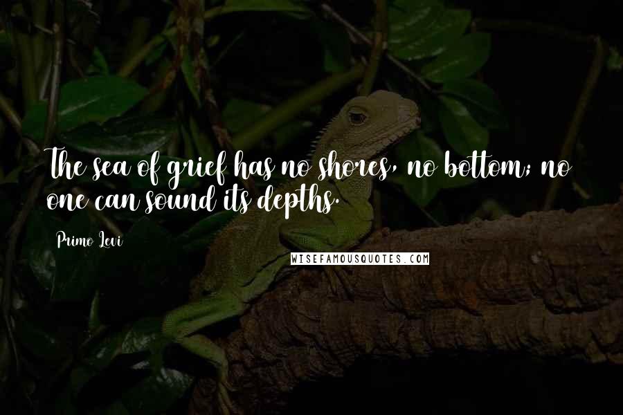 Primo Levi Quotes: The sea of grief has no shores, no bottom; no one can sound its depths.