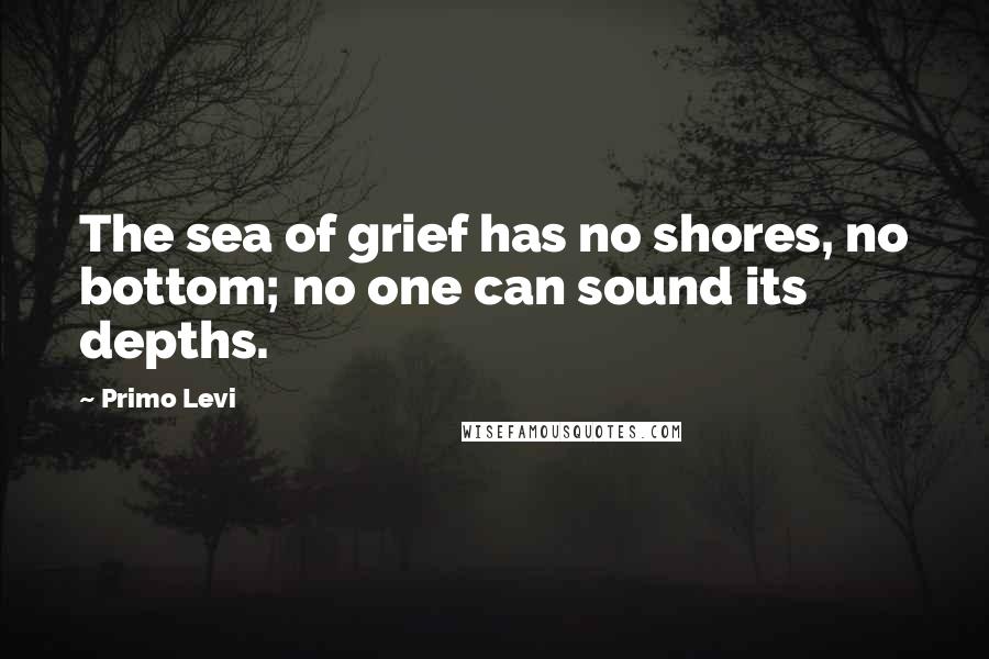 Primo Levi Quotes: The sea of grief has no shores, no bottom; no one can sound its depths.