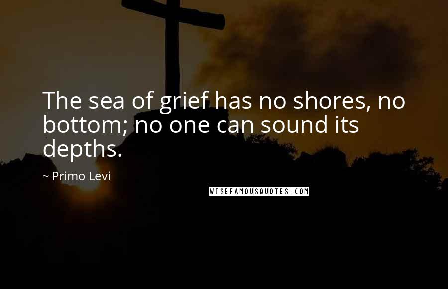 Primo Levi Quotes: The sea of grief has no shores, no bottom; no one can sound its depths.