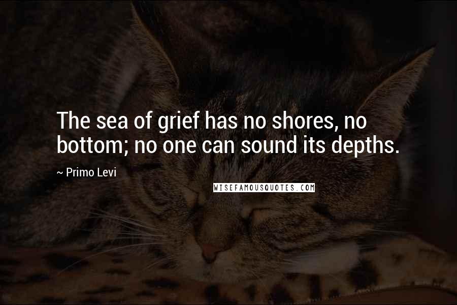 Primo Levi Quotes: The sea of grief has no shores, no bottom; no one can sound its depths.