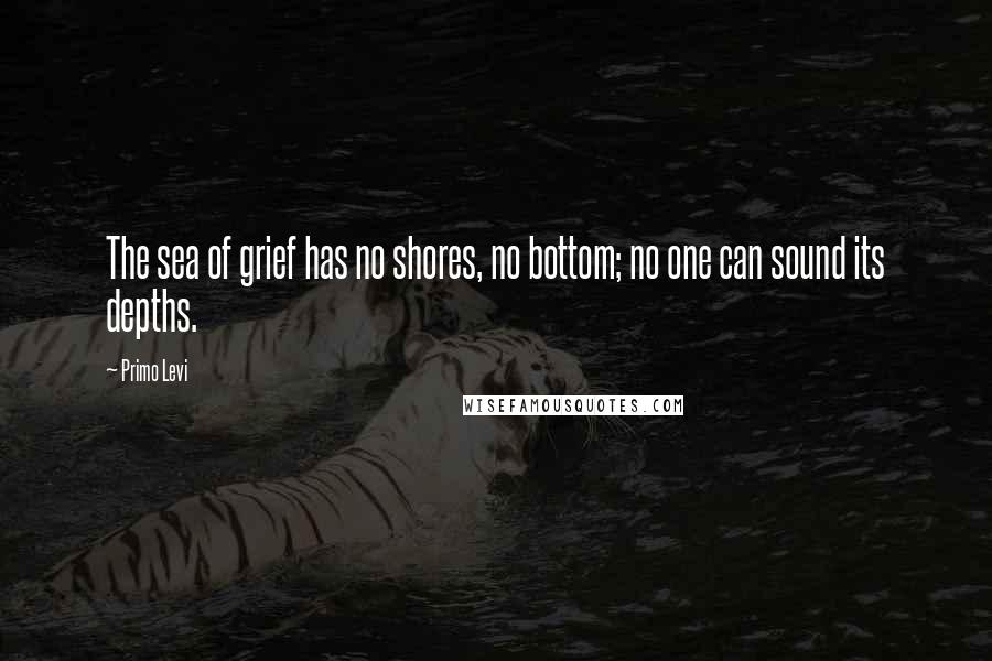 Primo Levi Quotes: The sea of grief has no shores, no bottom; no one can sound its depths.