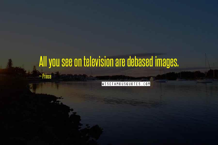 Prince Quotes: All you see on television are debased images.