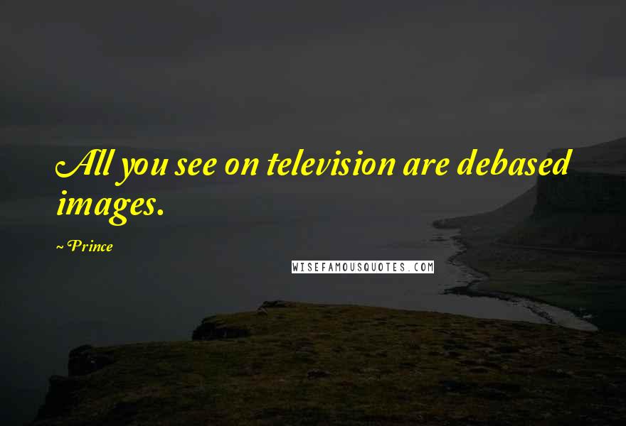 Prince Quotes: All you see on television are debased images.