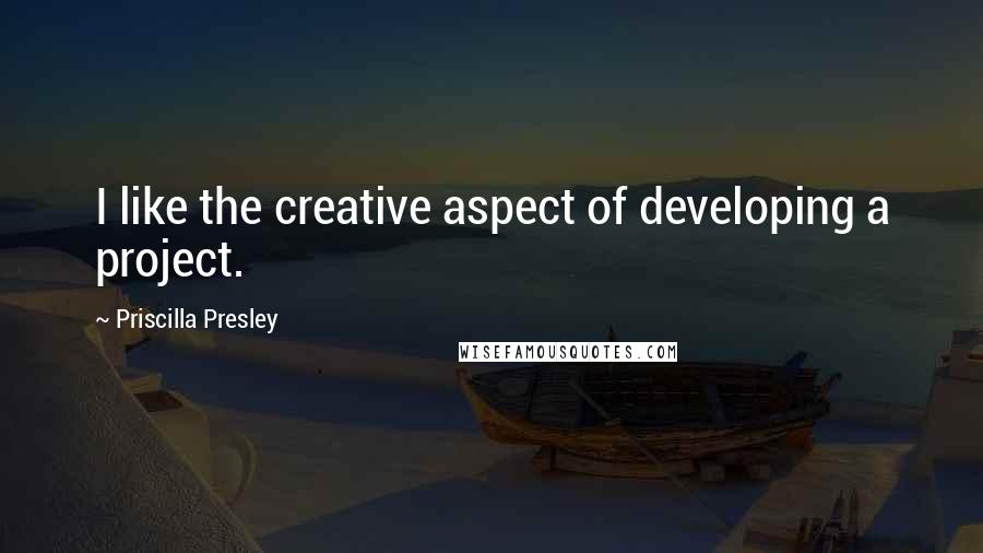 Priscilla Presley Quotes: I like the creative aspect of developing a project.