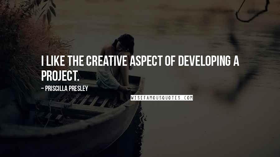 Priscilla Presley Quotes: I like the creative aspect of developing a project.