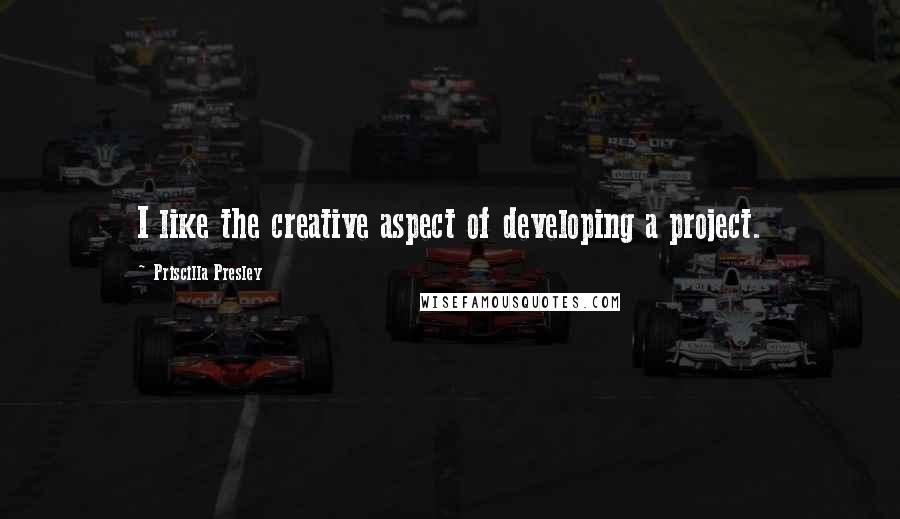 Priscilla Presley Quotes: I like the creative aspect of developing a project.