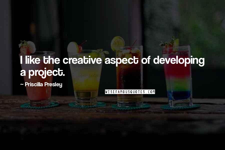 Priscilla Presley Quotes: I like the creative aspect of developing a project.