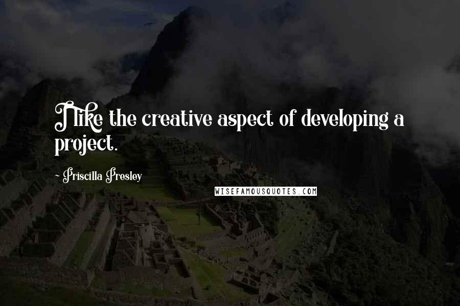 Priscilla Presley Quotes: I like the creative aspect of developing a project.