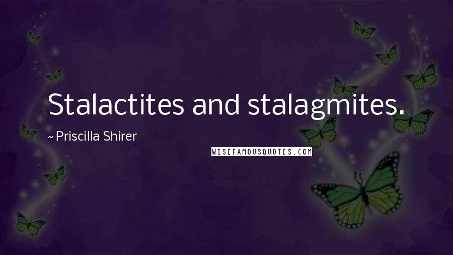 Priscilla Shirer Quotes: Stalactites and stalagmites.