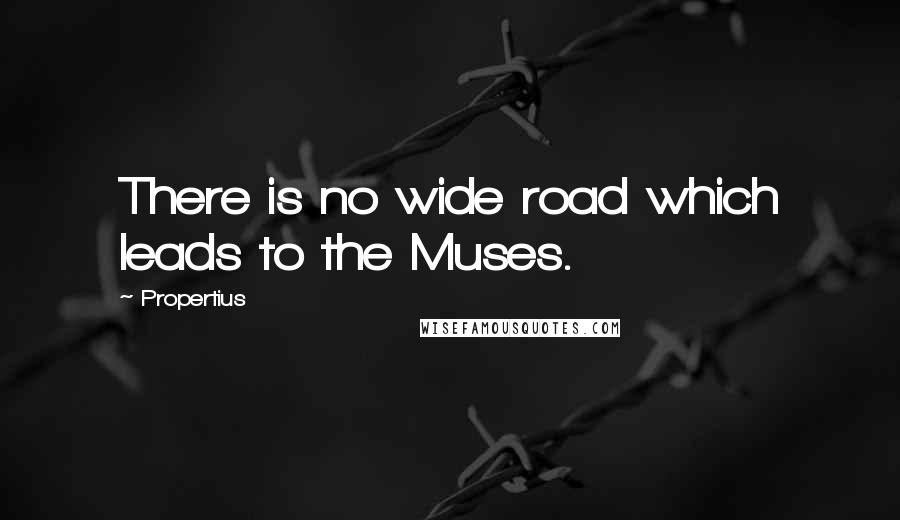 Propertius Quotes: There is no wide road which leads to the Muses.