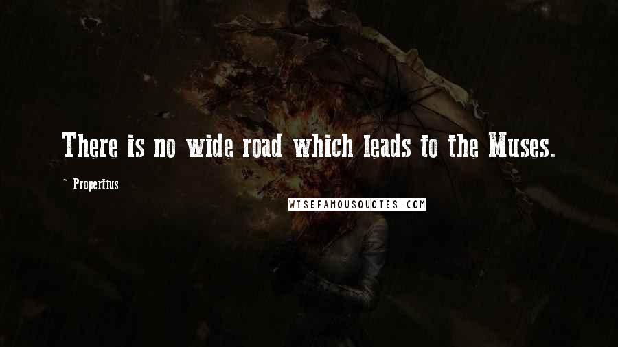 Propertius Quotes: There is no wide road which leads to the Muses.