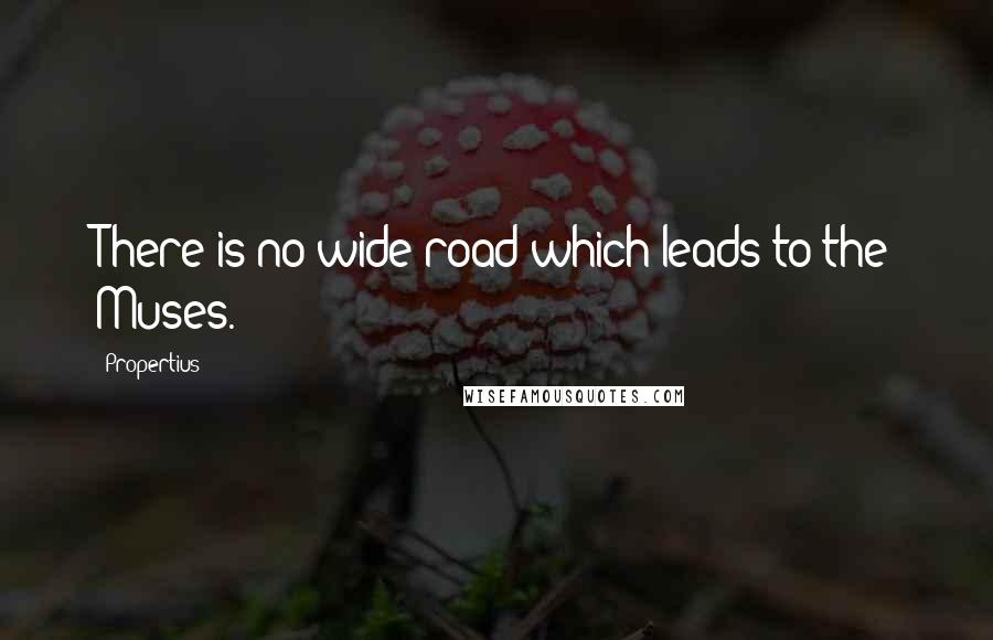 Propertius Quotes: There is no wide road which leads to the Muses.