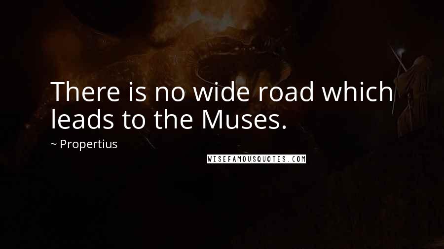 Propertius Quotes: There is no wide road which leads to the Muses.