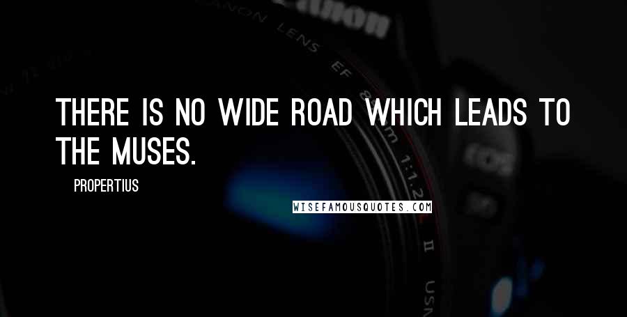Propertius Quotes: There is no wide road which leads to the Muses.