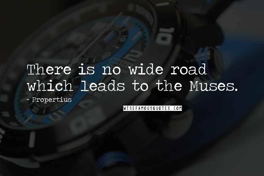 Propertius Quotes: There is no wide road which leads to the Muses.