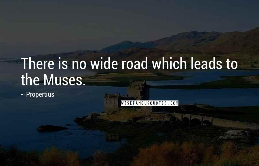 Propertius Quotes: There is no wide road which leads to the Muses.