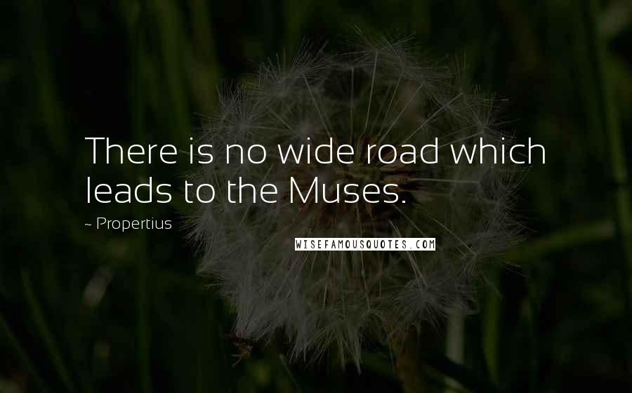 Propertius Quotes: There is no wide road which leads to the Muses.