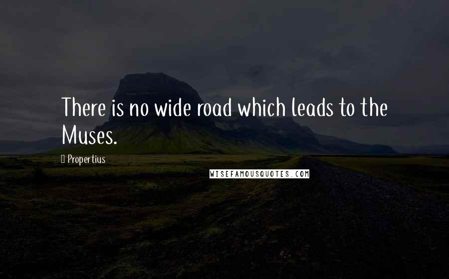 Propertius Quotes: There is no wide road which leads to the Muses.