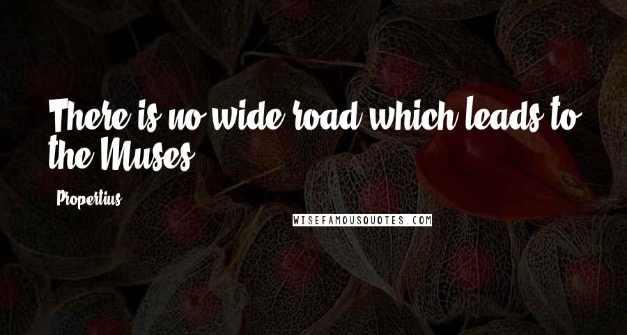 Propertius Quotes: There is no wide road which leads to the Muses.