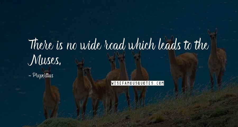 Propertius Quotes: There is no wide road which leads to the Muses.