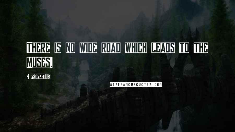 Propertius Quotes: There is no wide road which leads to the Muses.