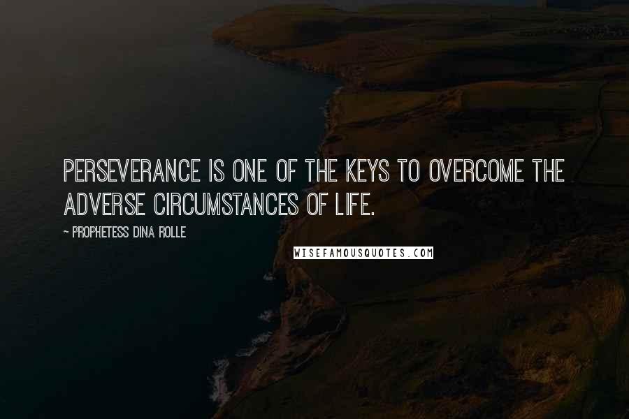 Prophetess Dina Rolle Quotes: Perseverance is one of the keys to overcome the adverse circumstances of life.