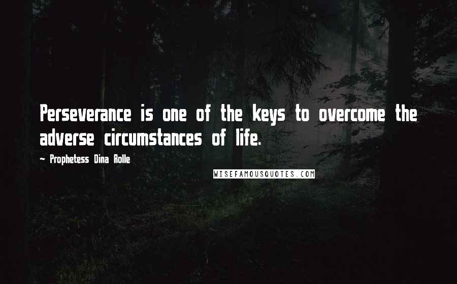 Prophetess Dina Rolle Quotes: Perseverance is one of the keys to overcome the adverse circumstances of life.
