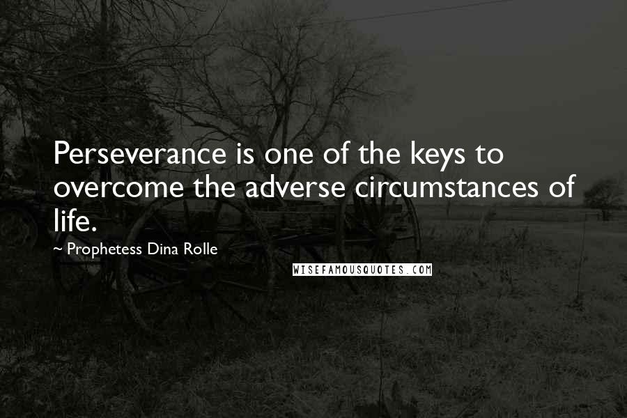 Prophetess Dina Rolle Quotes: Perseverance is one of the keys to overcome the adverse circumstances of life.