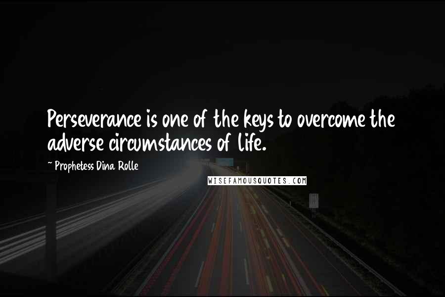 Prophetess Dina Rolle Quotes: Perseverance is one of the keys to overcome the adverse circumstances of life.