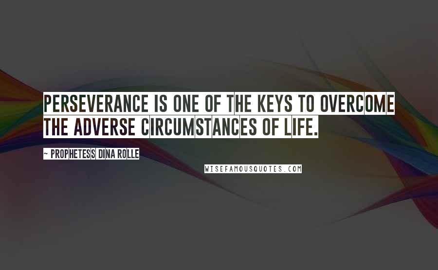 Prophetess Dina Rolle Quotes: Perseverance is one of the keys to overcome the adverse circumstances of life.