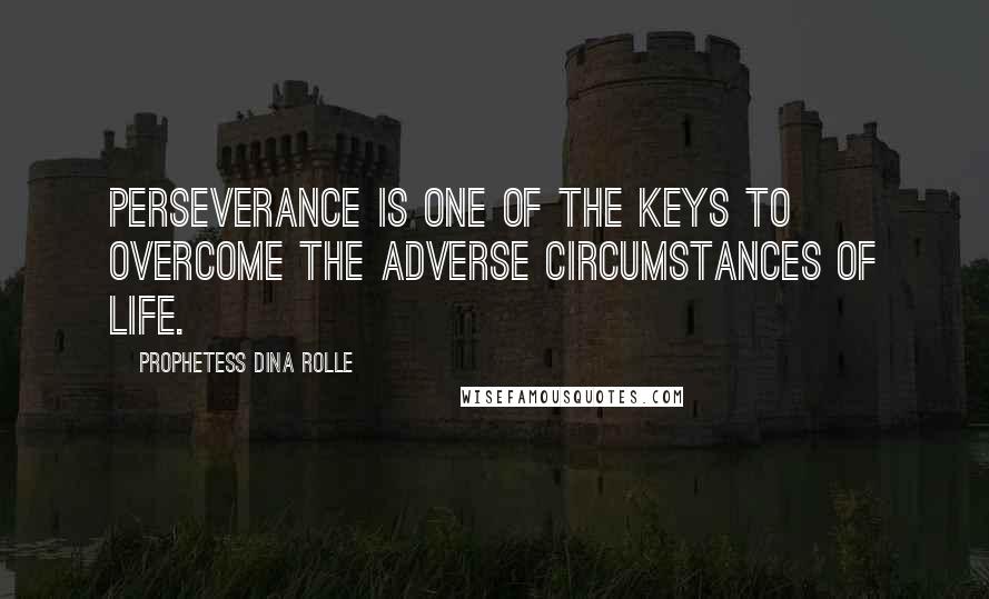 Prophetess Dina Rolle Quotes: Perseverance is one of the keys to overcome the adverse circumstances of life.