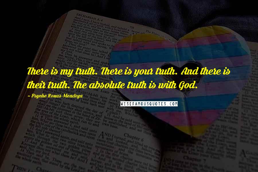 Psyche Roxas-Mendoza Quotes: There is my truth. There is your truth. And there is their truth. The absolute truth is with God.