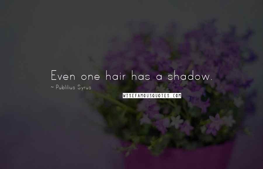 Publilius Syrus Quotes: Even one hair has a shadow.