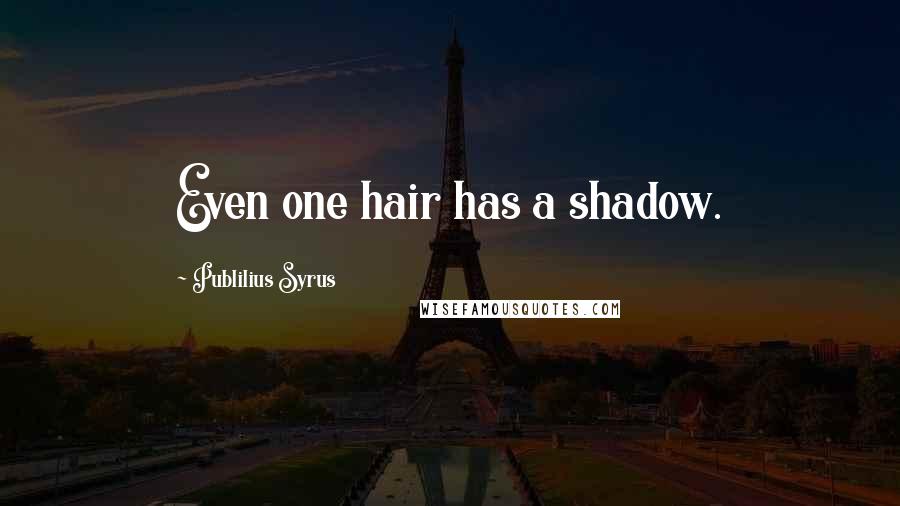 Publilius Syrus Quotes: Even one hair has a shadow.